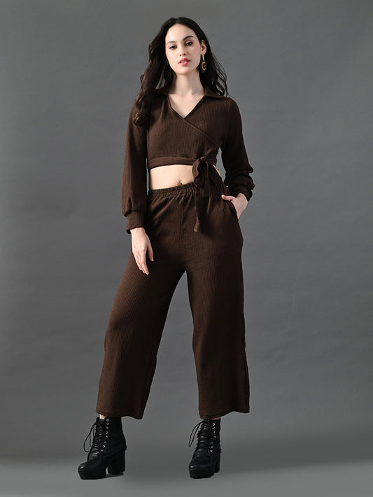 Myshka Women's Coffe Co-Ord Set