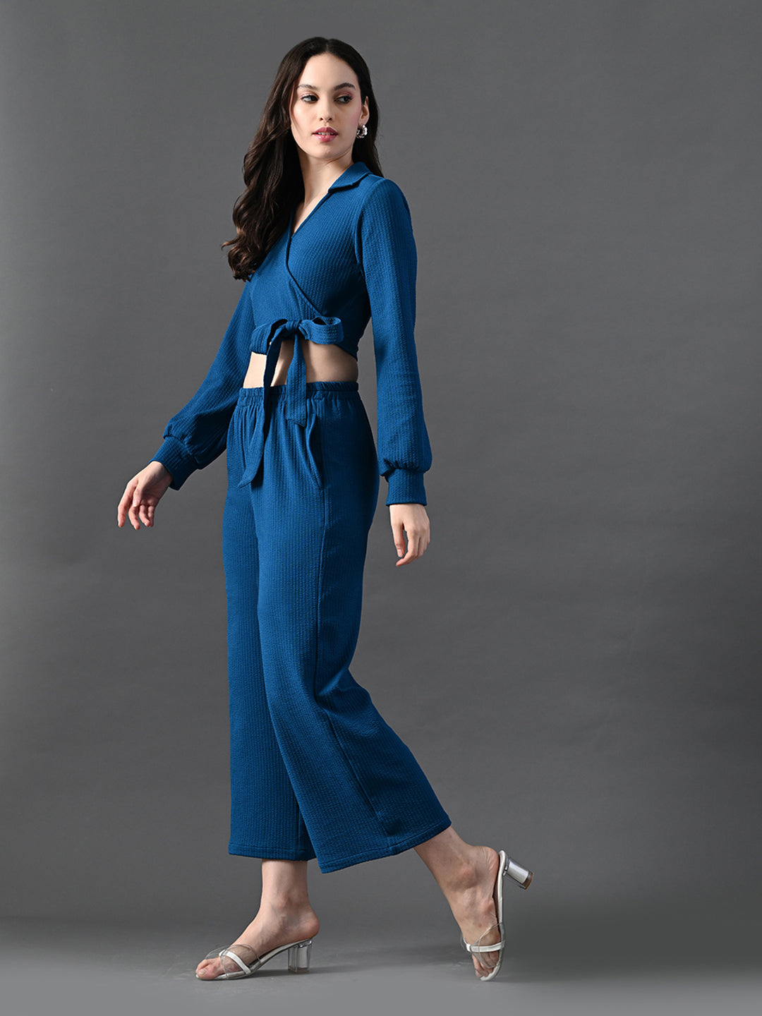 Myshka Women's Blue Co-Ord Set