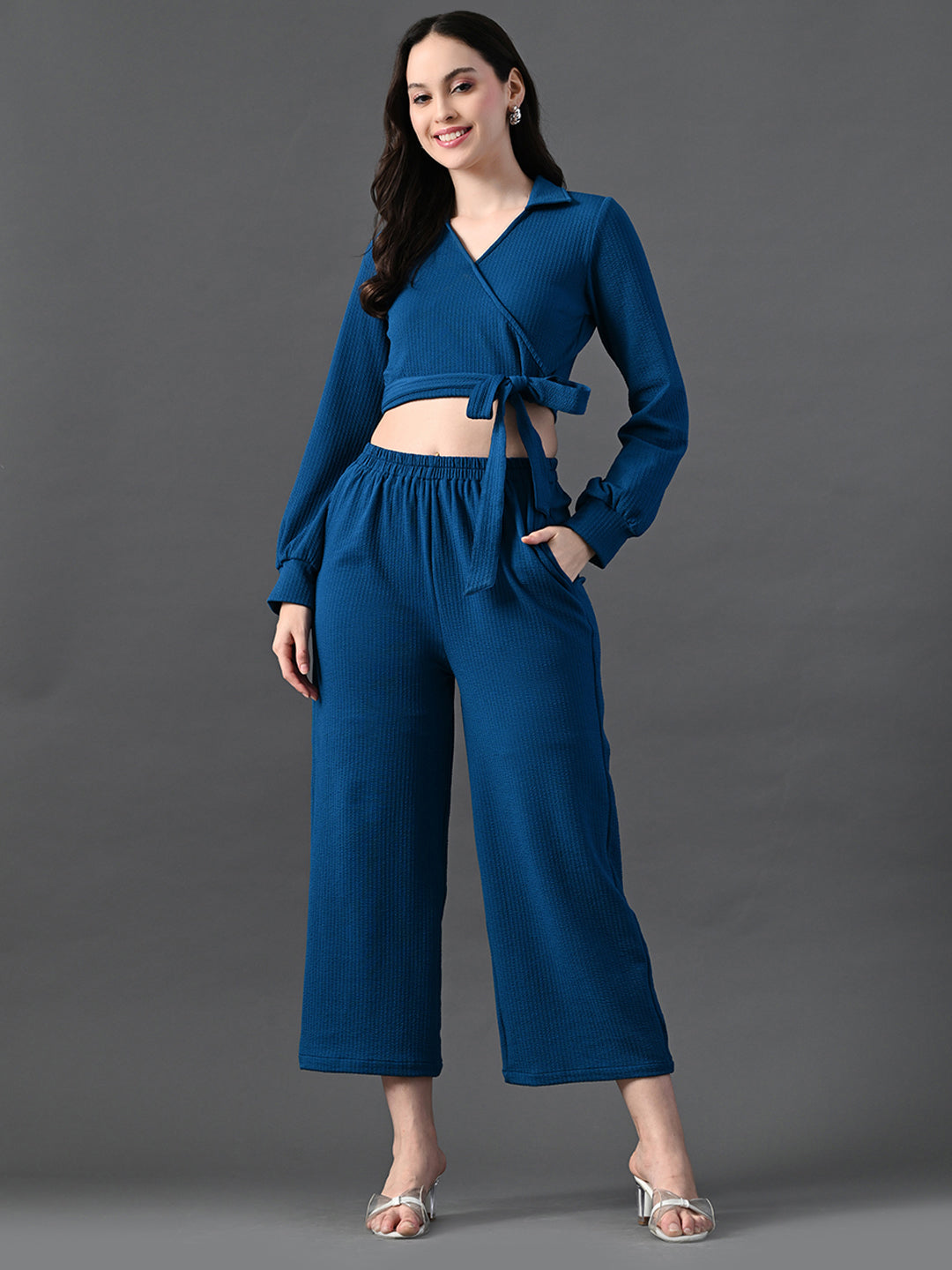 Myshka Women's Blue Co-Ord Set