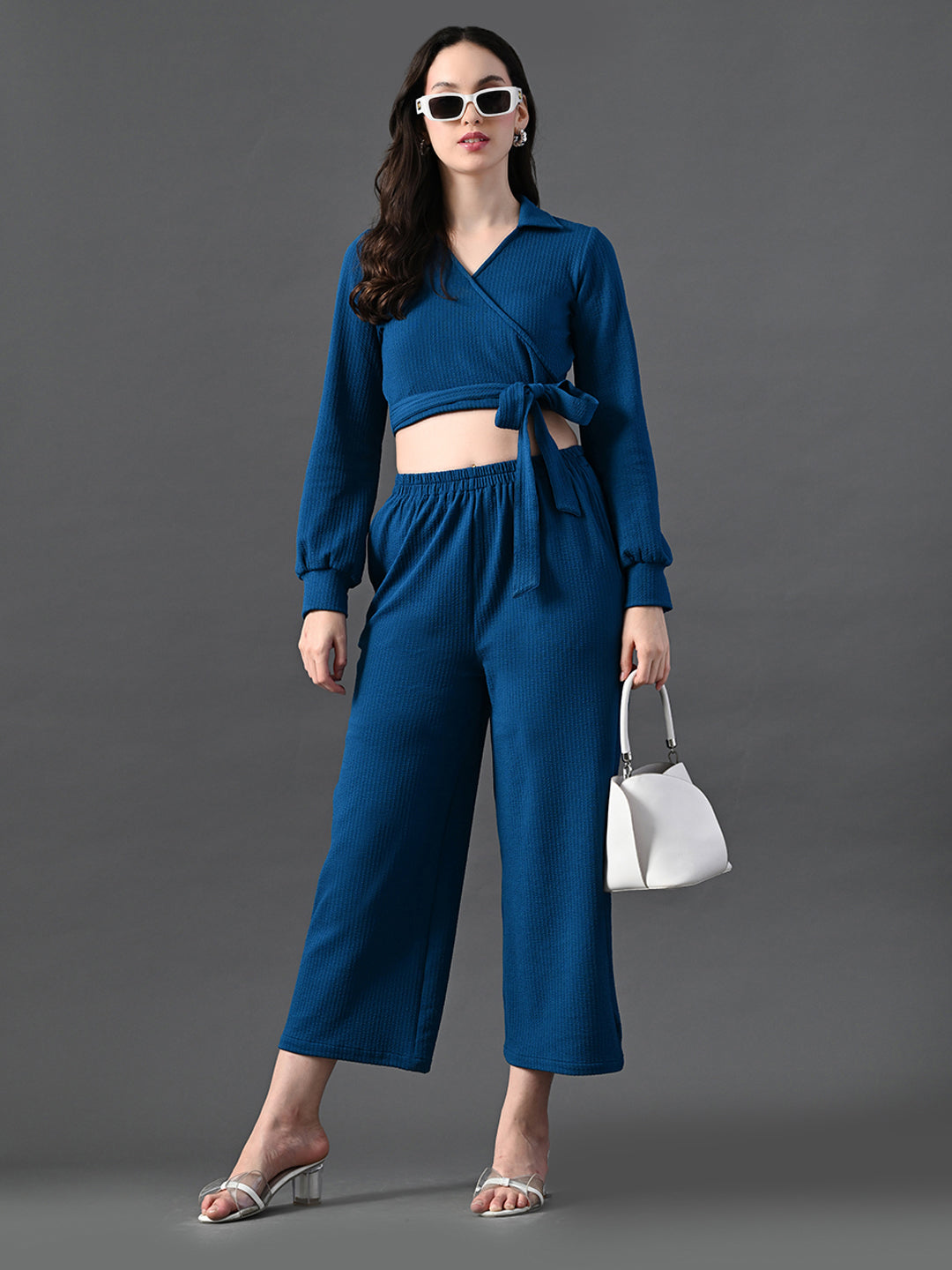 Myshka Women's Blue Co-Ord Set