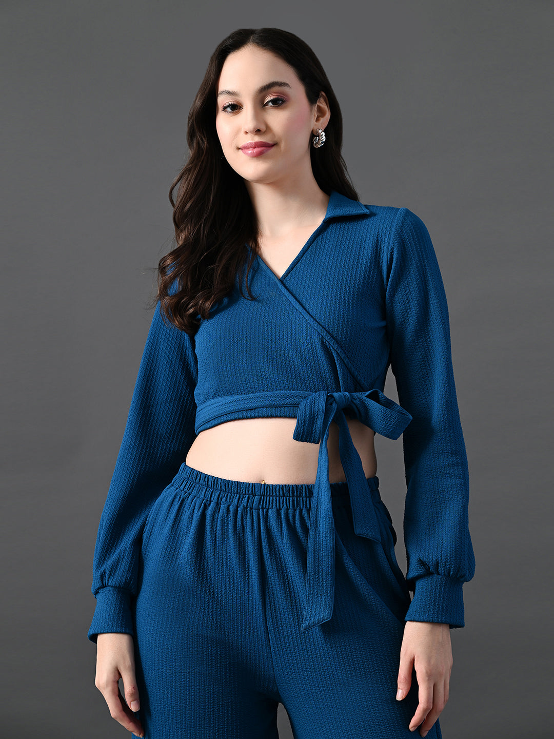 Myshka Women's Blue Co-Ord Set