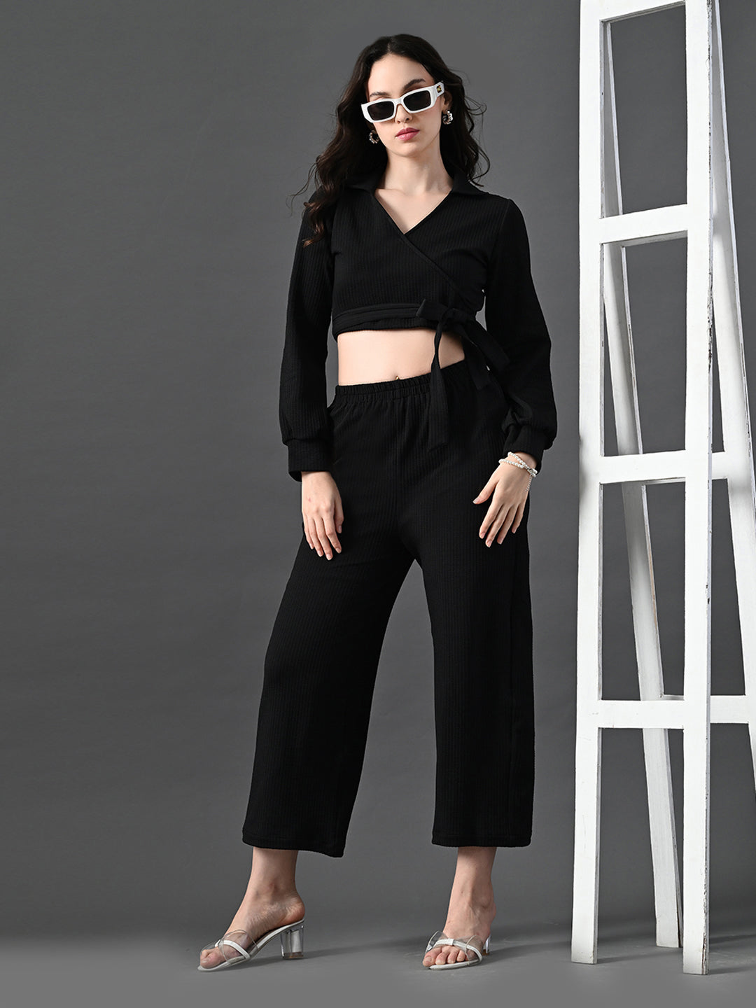 Myshka Women's Black Co-Ord Set