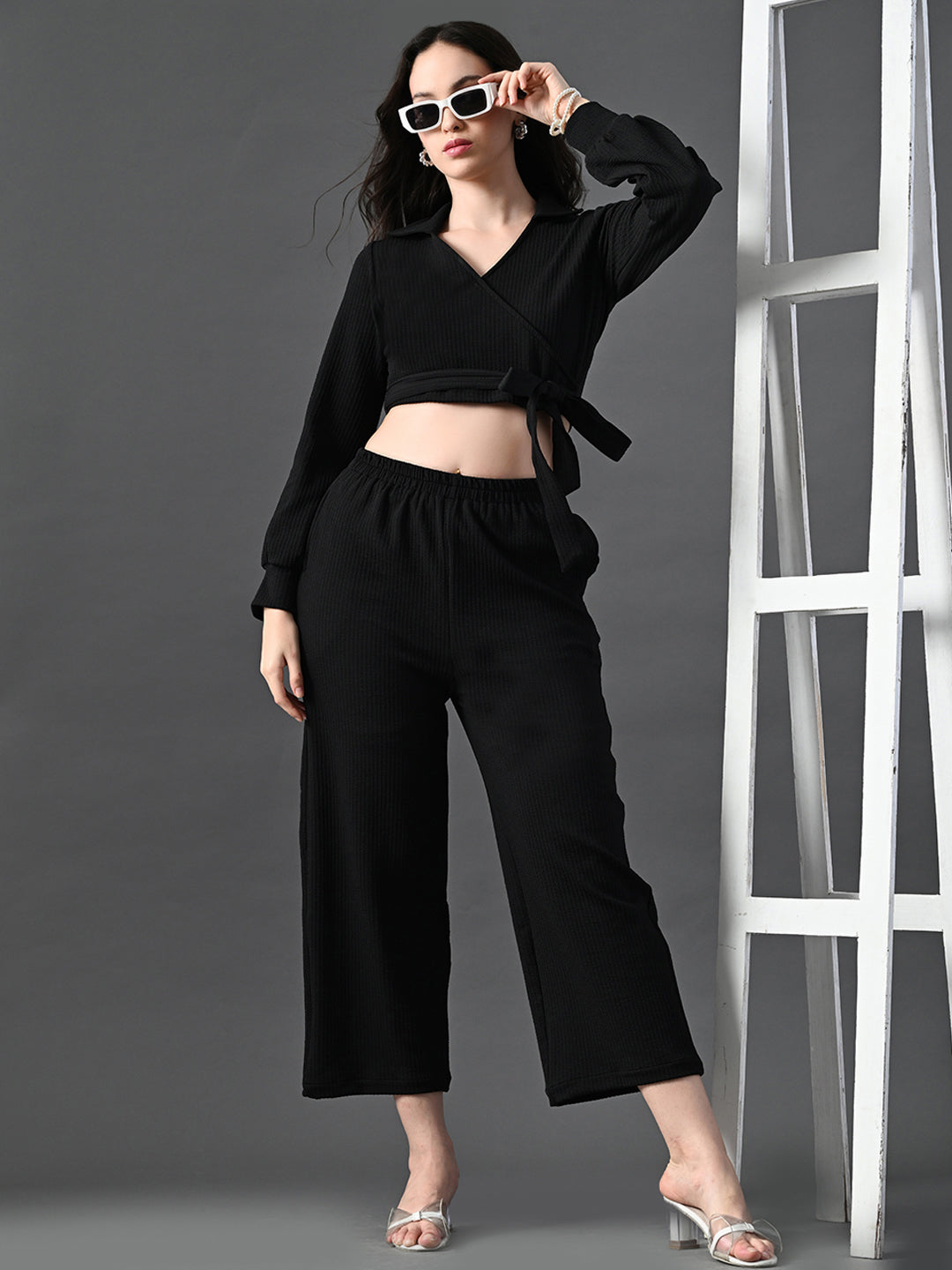 Myshka Women's Black Co-Ord Set