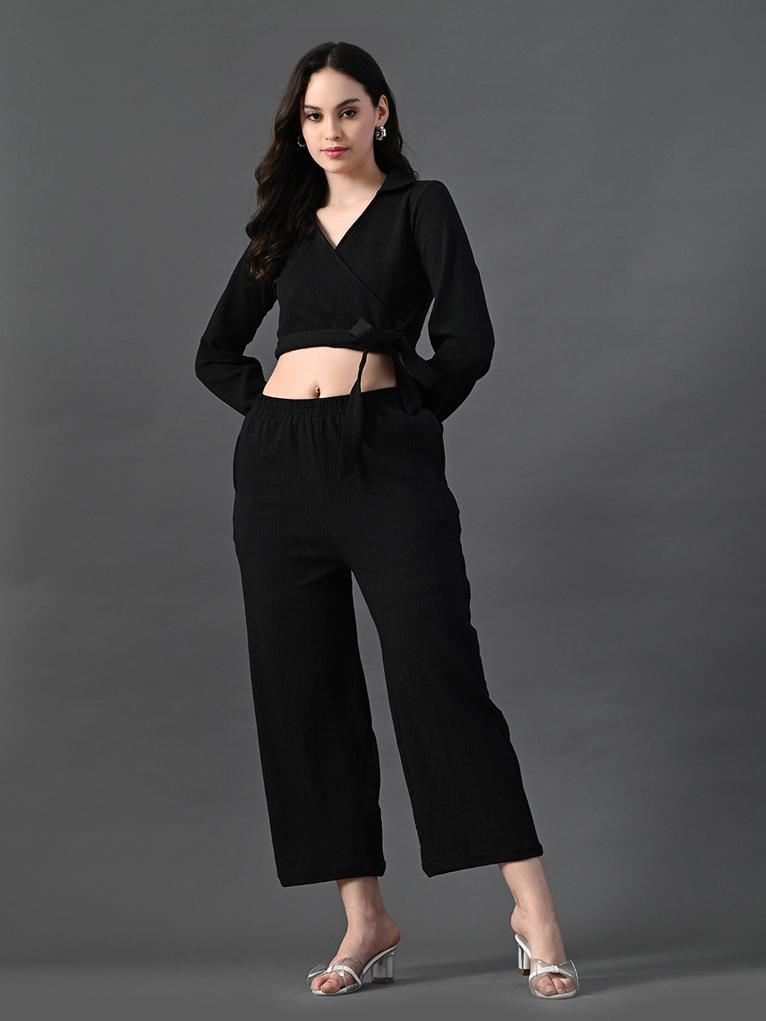 Myshka Women's Black Co-Ord Set