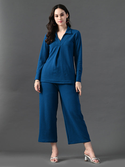 Myshka Women's Blue Everyday Lounge Set