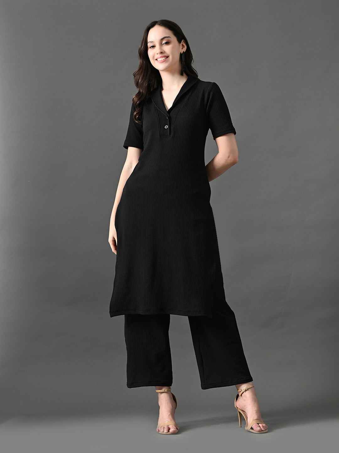 Myshka Women's Black Kurta Set