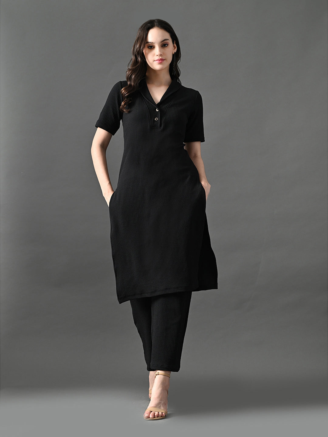 Myshka Women's Black Kurta Set