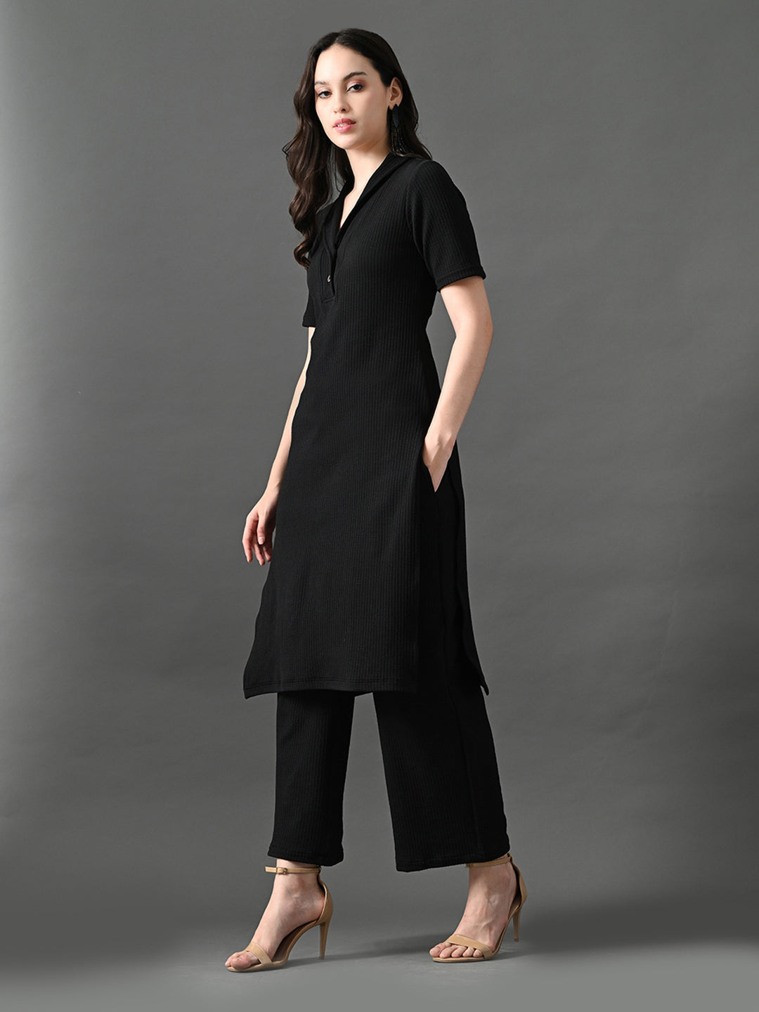 Myshka Women's Black Kurta Set