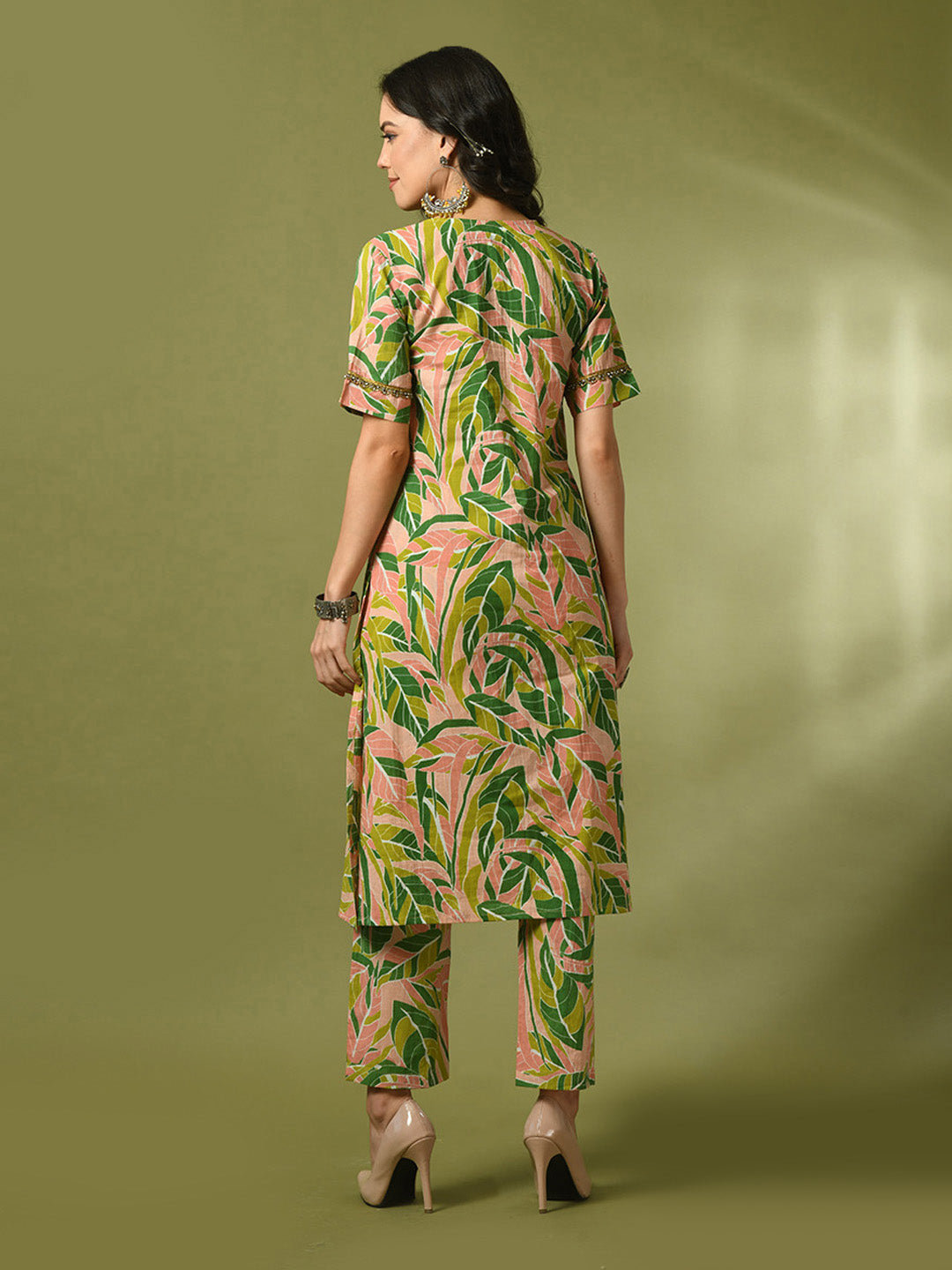 Women's  Multi Printed Cotton Straight Party Kurta Sets  - Myshka