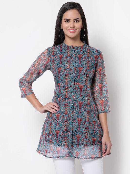 Myshka Women Multicolour Printed Tunic