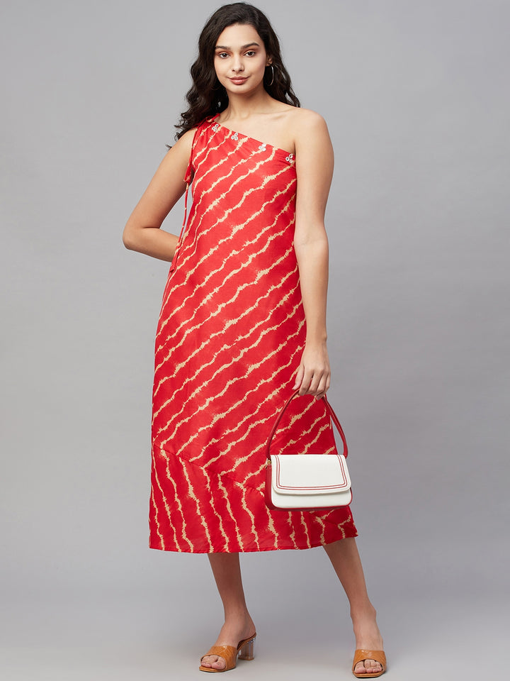 Myshka Women's Silk Blend Printed Sleeveless Dress