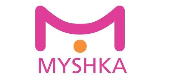 Myshka Women's Pink Cotton Printed  3/4 Sleeve Round Neck Casual Kurta