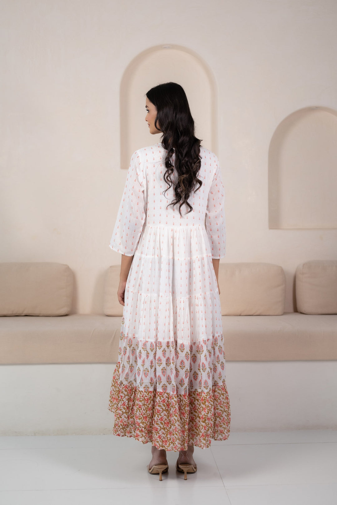 White Indo-western Dress for Women - 1pc set